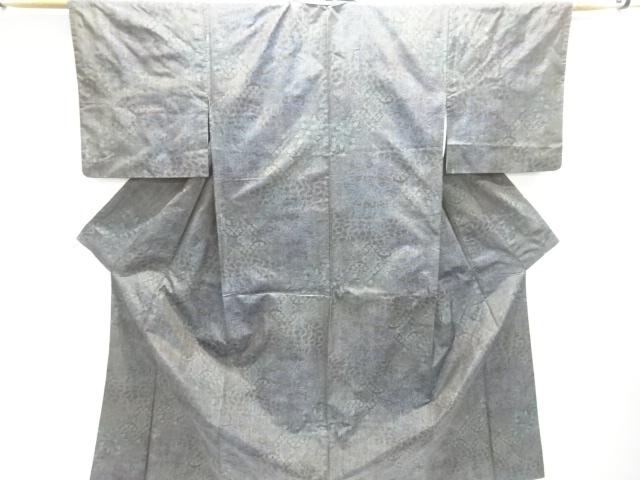 JAPANESE KIMONO / DORO OSHIMA TSUMUGI / WOVEN LEAF 